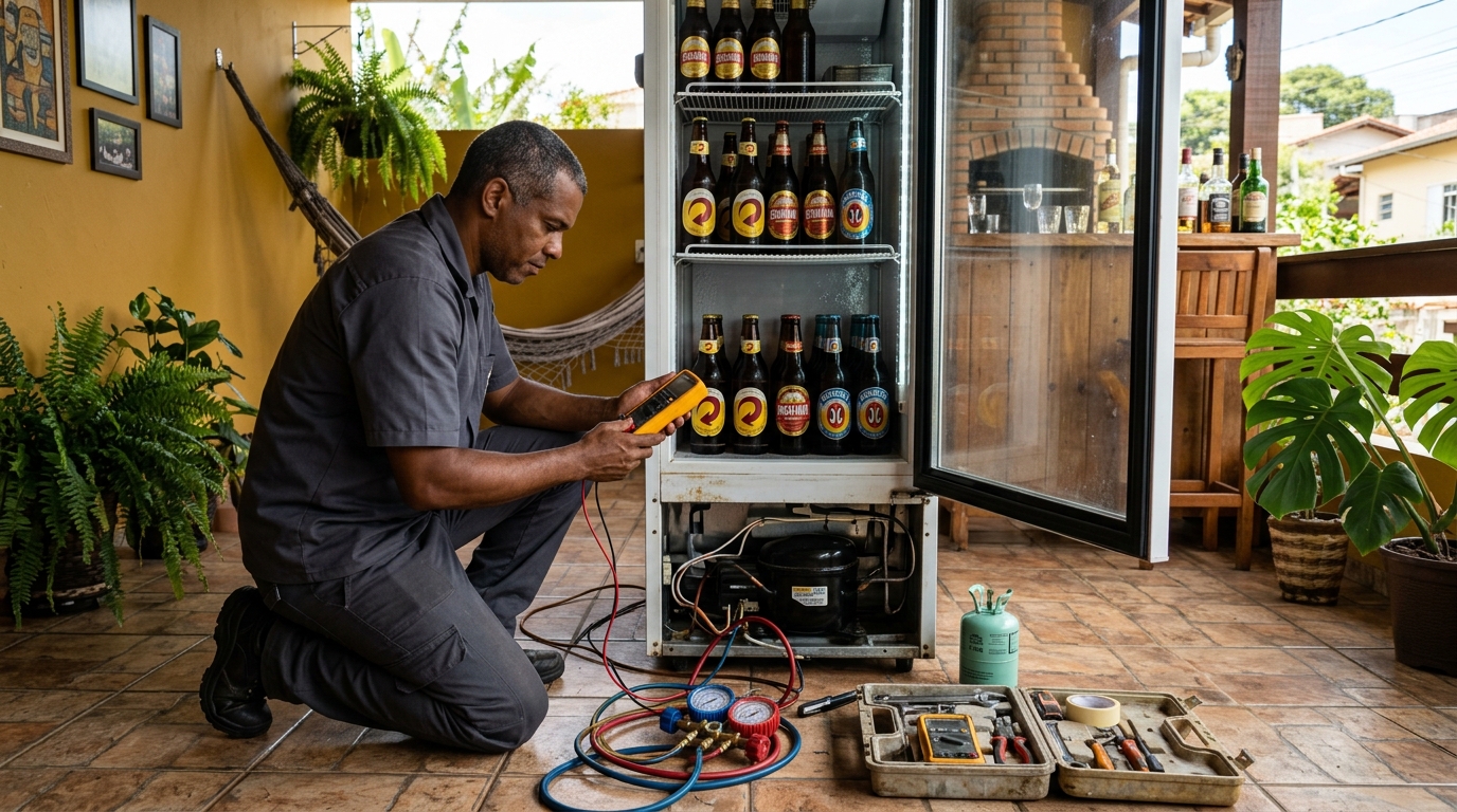 Reparo de Cervejeira Residencial no Guanandi, Campo Grande‑MS
